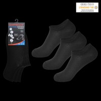 GIANVAGLIA® 12 paar Deluxe Baumwolle Sneaker Socken Unisex 35-40 schwarz