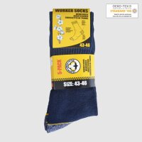 5 Paar Arbeitssocken Socken Baumwolle WORKER Socks  39-42 Marineblau
