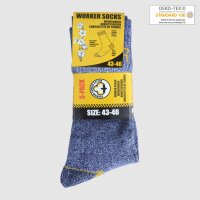 10 Paar Arbeitssocken Socken Baumwolle WORKER Socks  43-46 Grau
