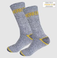 10 Paar Arbeitssocken Socken Baumwolle WORKER Socks  39-42 Grau