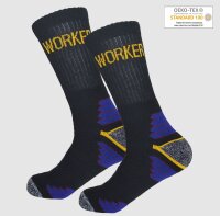 10 Paar Arbeitssocken Socken Baumwolle WORKER Socks 43-46 Schwarz Anti Rutsch