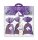 3 Lavendel- und Lavandin-Beutel im zweifarbigem violettem Stoff aus Frankreich - Provence