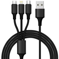 4 fach USB Wandladegerät + 3 fach Kabel