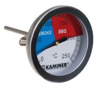 BBQ Grill Thermometer Edelstahl Analog Smoker Gasgrill Räucherofen Einbau Deckel bis 250°C