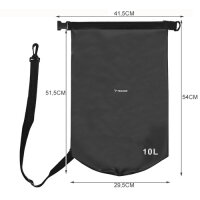 Wasserdichter Packsack - Wasserfester Packbeutel mit Tragegurt - Robuste Bootstasche f&uuml;r Wassersport - Trekkingsack 10/20/30 Liter Seesack