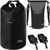 Wasserdichter Packsack - Wasserfester Packbeutel mit Tragegurt - Robuste Bootstasche f&uuml;r Wassersport - Trekkingsack 10/20/30 Liter Seesack