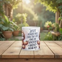 Lustige Tasse mit Spruch &ndash; Faultier B&uuml;ro Geschenk &ndash; Sarkastische Kaffeetasse f&uuml;r Kollegen &ndash; Humor Geschenk Idee &ndash; 11oz - 330ml schwarz mit Henkel schwarz