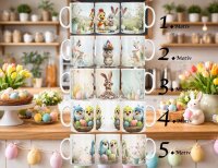 Ostertasse Hase Küken | Osterbecher Keramik | Geschenk für Kinder & Familie | Frühlingsdeko Küche | 5 Motive zur Auswahl Geschenkidee