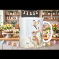 Ostertasse Hase Küken | Osterbecher Keramik | Geschenk für Kinder & Familie | Frühlingsdeko Küche | 5 Motive zur Auswahl Geschenkidee