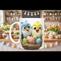 Ostertasse Hase Küken | Osterbecher Keramik | Geschenk für Kinder & Familie | Frühlingsdeko Küche | 5 Motive zur Auswahl Geschenkidee