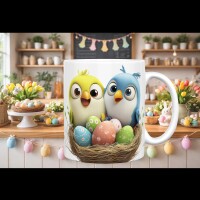 Ostertasse Hase Küken | Osterbecher Keramik | Geschenk für Kinder & Familie | Frühlingsdeko Küche | 5 Motive zur Auswahl Geschenkidee