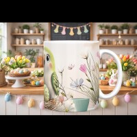 Ostertasse Hase Küken | Osterbecher Keramik | Geschenk für Kinder & Familie | Frühlingsdeko Küche | 5 Motive zur Auswahl Geschenkidee
