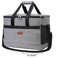 Große Kühltasche, Isoliertasche 40 Liter inkl. 2 Kühlpacks – Thermo-Falttasche für Auto, Strand & Familie – Kühlbox Softside
