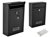 Sicherheitsbriefkasten Zeitungsbriefkasten Schwarz