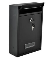 Sicherheitsbriefkasten Zeitungsbriefkasten Schwarz