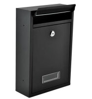 Sicherheitsbriefkasten Zeitungsbriefkasten Schwarz