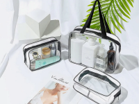 Transparente Kosmetiktasche f&uuml;r die Reise 3 in1 Flugzeug Organizer