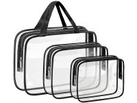 Transparente Kosmetiktasche f&uuml;r die Reise 3 in1 Flugzeug Organizer