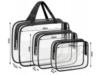 Transparente Kosmetiktasche f&uuml;r die Reise 3 in1 Flugzeug Organizer