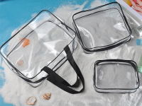 Transparente Kosmetiktasche f&uuml;r die Reise 3 in1 Flugzeug Organizer
