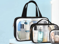 Transparente Kosmetiktasche f&uuml;r die Reise 3 in1 Flugzeug Organizer