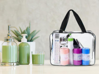 Transparente Kosmetiktasche f&uuml;r die Reise 3 in1 Flugzeug Organizer