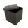 Sitzpouf mit Stauraum grau, faltbarer Würfel, praktisches Design und Ordnung in einem