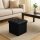 Sitzpouf mit Stauraum schwarz, faltbarer Würfel, praktisches Design und Ordnung in einem
